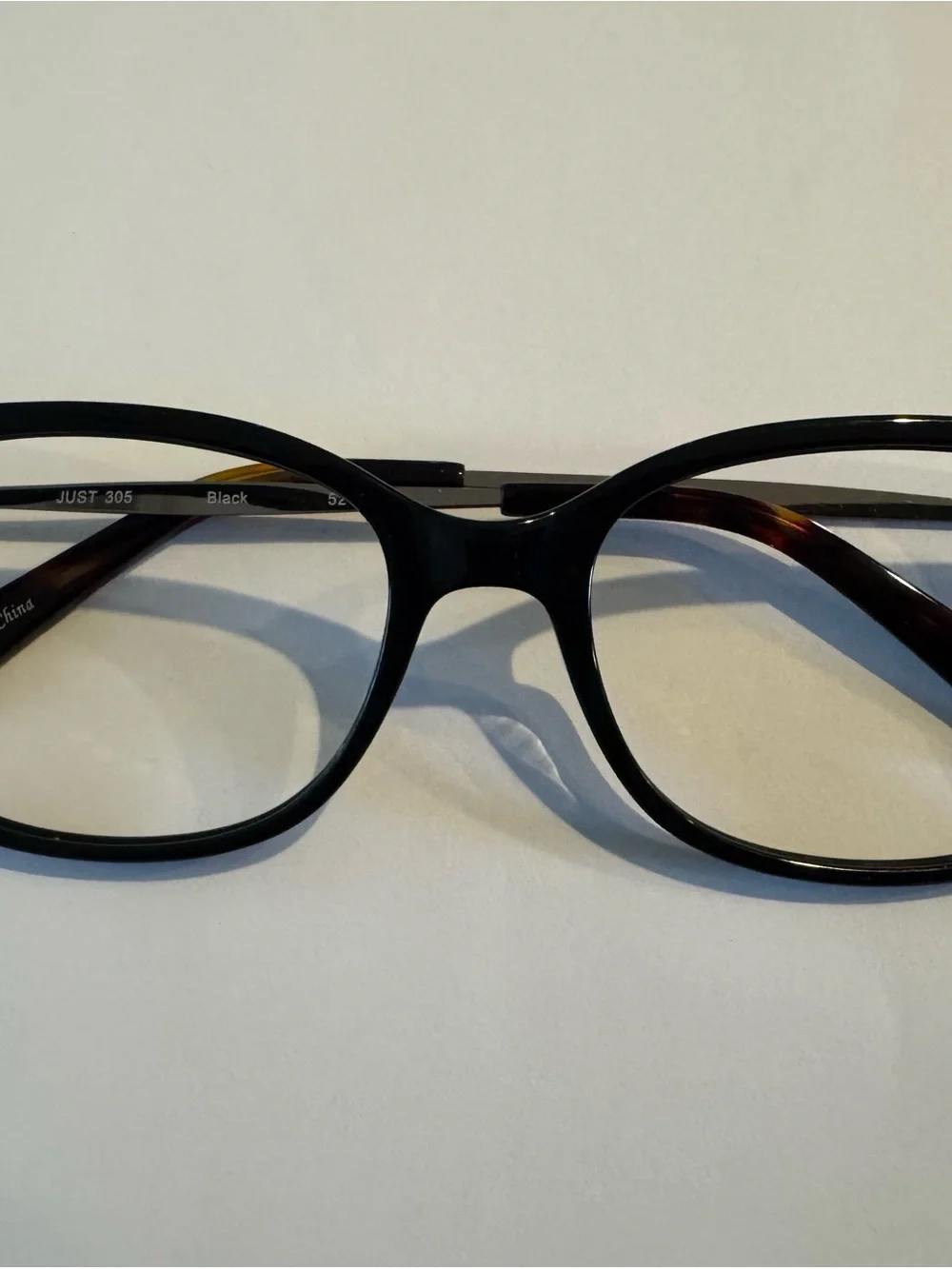 Just 305 Black 52/17/135 Eyeglass Frame/Pre-owned/ Perfect Condition